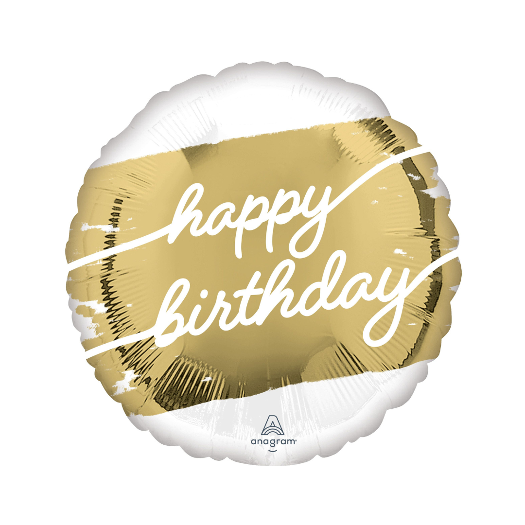 Gold Happy Birthday Balloon