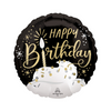 Happy Birthday Black Balloon