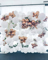White & Rose Gold Luxe Balloon Wall