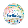 Happy Birthday Streamers Balloon