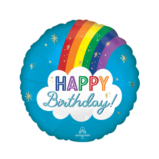 Satin Rainbow Birthday Balloon