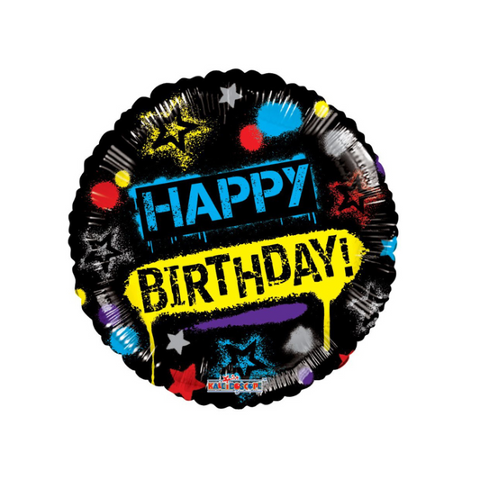 Birthday Spray Graffiti Balloon