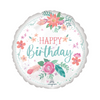 Happy Birthday Floral Balloon