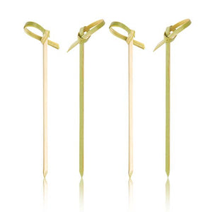 Party Disposable Knotted Bamboo Appetizer Picks - Asst Sizes