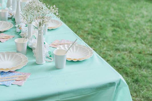 Mint Pastel Paper Party Tablecloth
