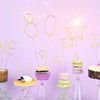 Mini 4" Gold Number Sparkler Wand Card - Singles