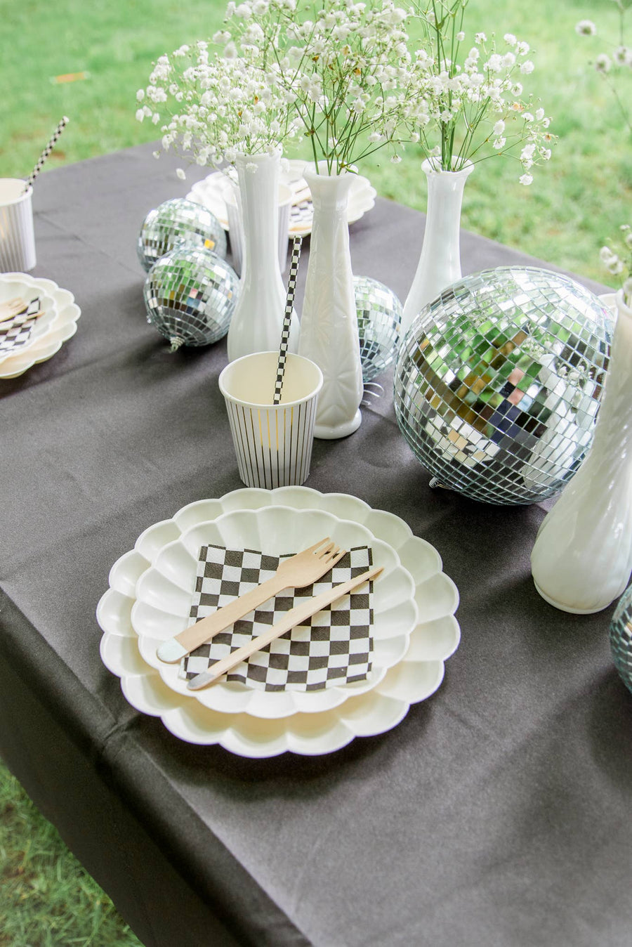 Black Paper Party Tablecloth