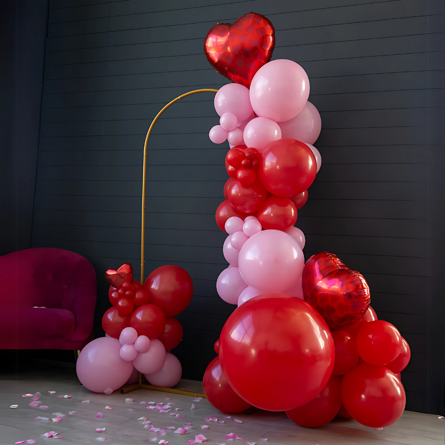 Valentine Balloon Gold Arch