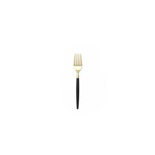 Black and Gold Plastic Mini Forks