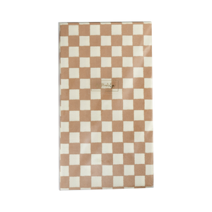 Gingerbread Checked Dinner Napkin