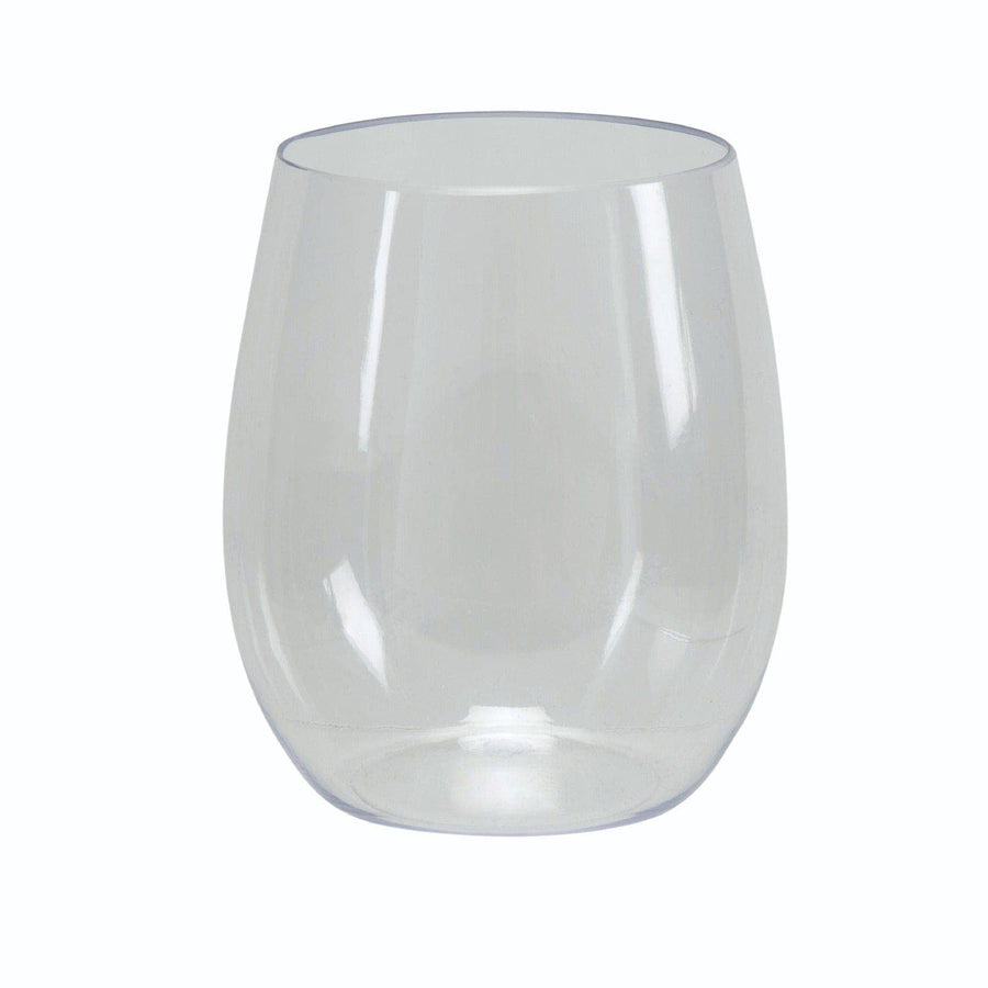 Upscale Round Clear Plastic Wine Goblets
