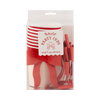 Red and Pink Bow Paper Cups