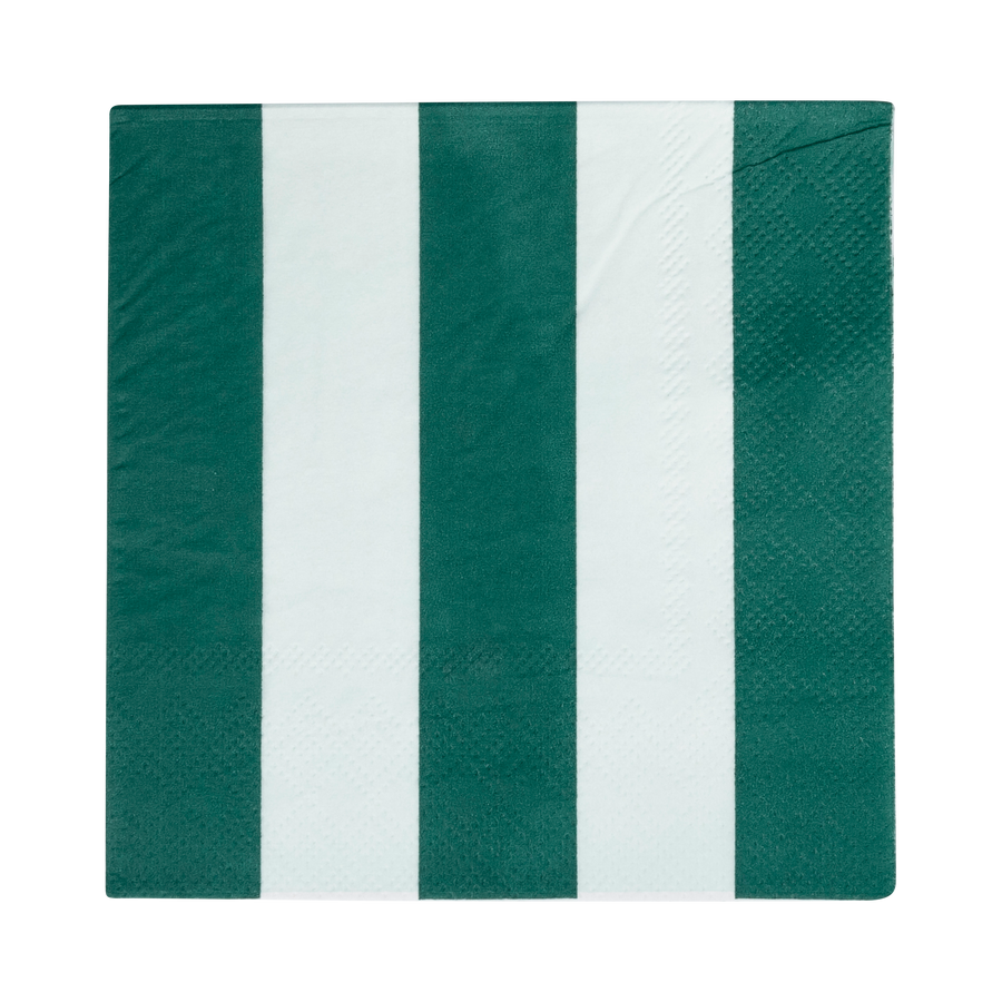 Red and Pink Green and Mint Striped Cocktail Napkin Set