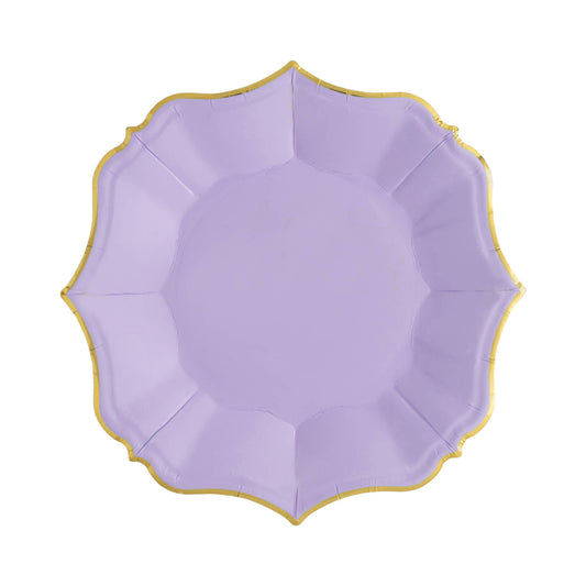 8 Lilac Dessert Plates