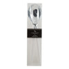 White and Silver Plastic Serving Fork