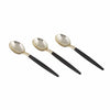 Black and Gold Plastic Mini Spoons