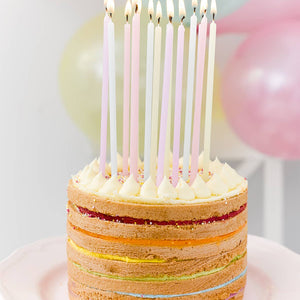 Rainbow Pastel Birthday Candles| 16 Pack