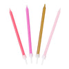 Rose Pink & Gold Birthday Candles