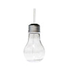 15 oz Light Bulb Cup With Straw: Silver
