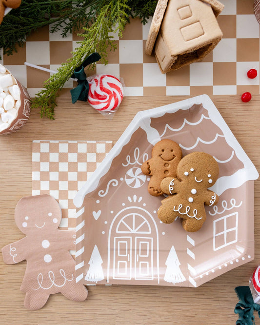 Gingerbread Checked Napkin