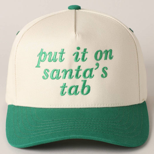 Red Put It On Santa's Baseball Cap