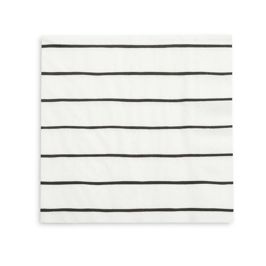 Frenchie Striped Ink Napkins