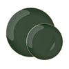 Round Emerald Gold Plastic Plates