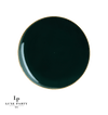 Round Emerald Gold Plastic Plates