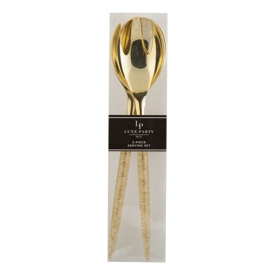 Gold Glitter Plastic Serving Fork