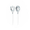 White and Silver Plastic Serving Fork