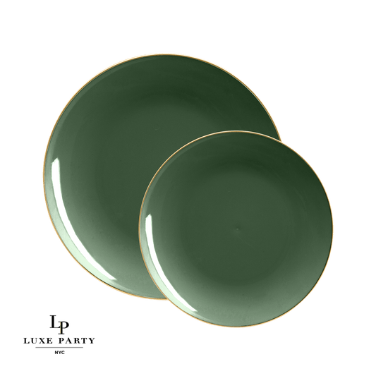 Emerald Gold Plastic Plates