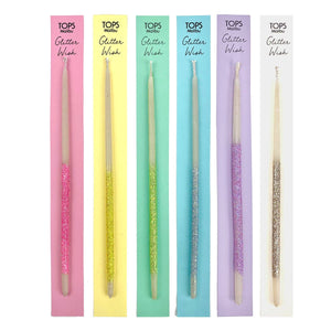 Single Glitter Beeswax Candles: multiple colors