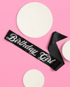 Birthday Girl Black Sash, Party Accessory, Bday Gift
