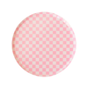 Pink Checkered Dinner Plates