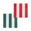 Red and Pink Green and Mint Striped Cocktail Napkin Set
