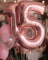 Rose Gold Mylar Number